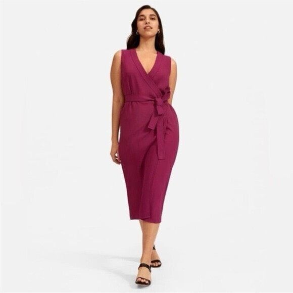 Everlane Dresses & Skirts - Everlane The Japanese GoWeave Sleeveless Wrap Dress in Purple Size 2